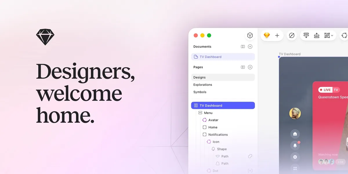 Sketch · Design, prototype, collaborate and handoff