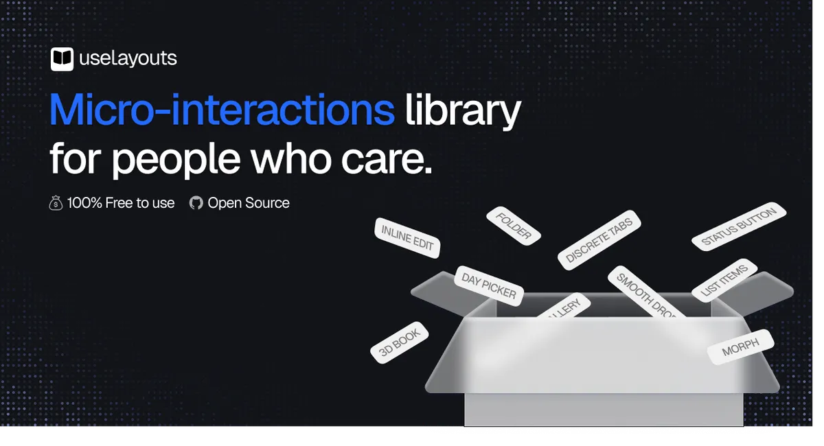 uselayouts | Free Premium Animated React & Framer Motion Components